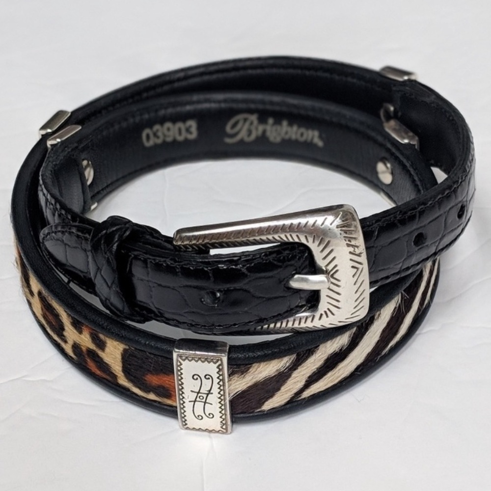 Brighton Belt Calf Hair Animal Print Leather